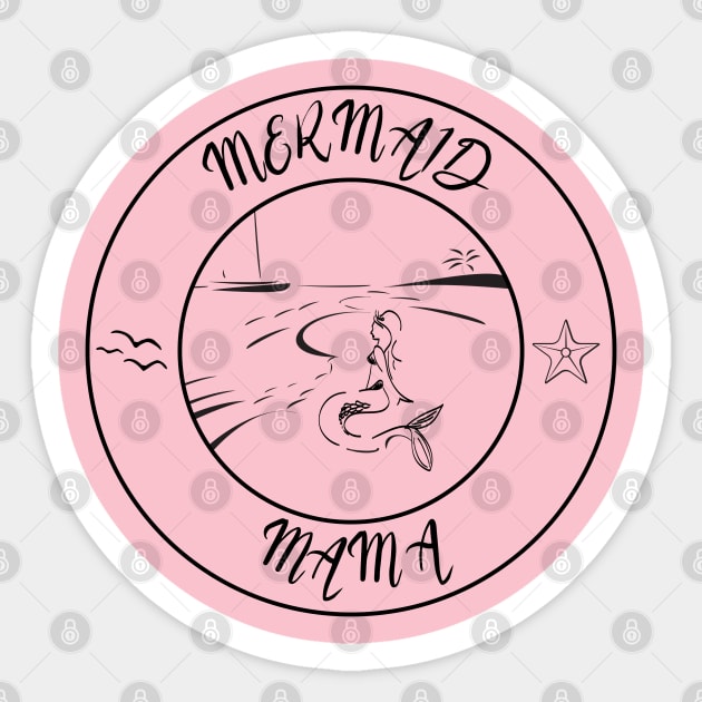 Mermaid Mama Sticker by Blended Designs